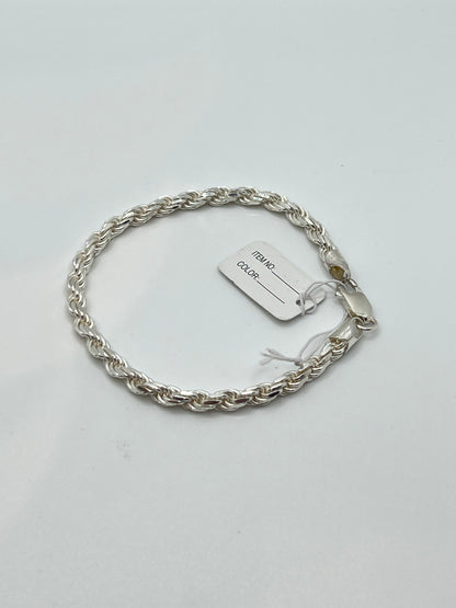 Real silver rope bracelets