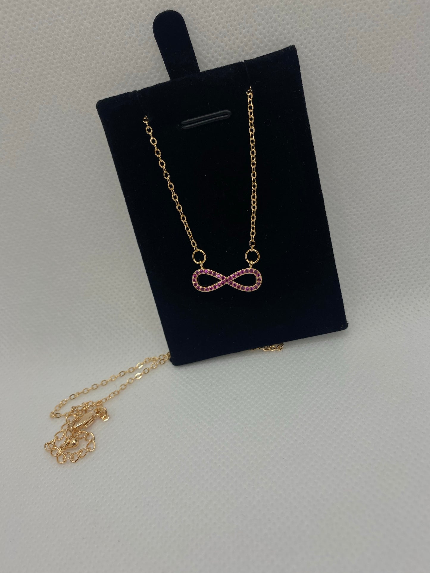 Gold plated infinity necklace