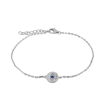 Real silver evil eye bracelet
