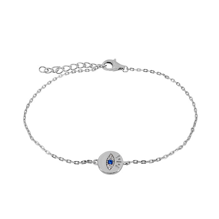 Real silver evil eye bracelet