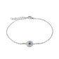 Real silver evil eye bracelet