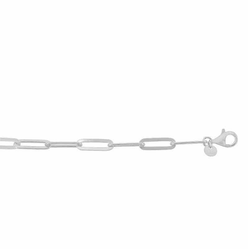 Sterling silver paper clip chain