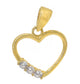 10k gold heart pendant