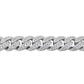 Sterling silver cuban linked iced out bracelet