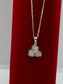 Real silver 3 leaf clover necklace