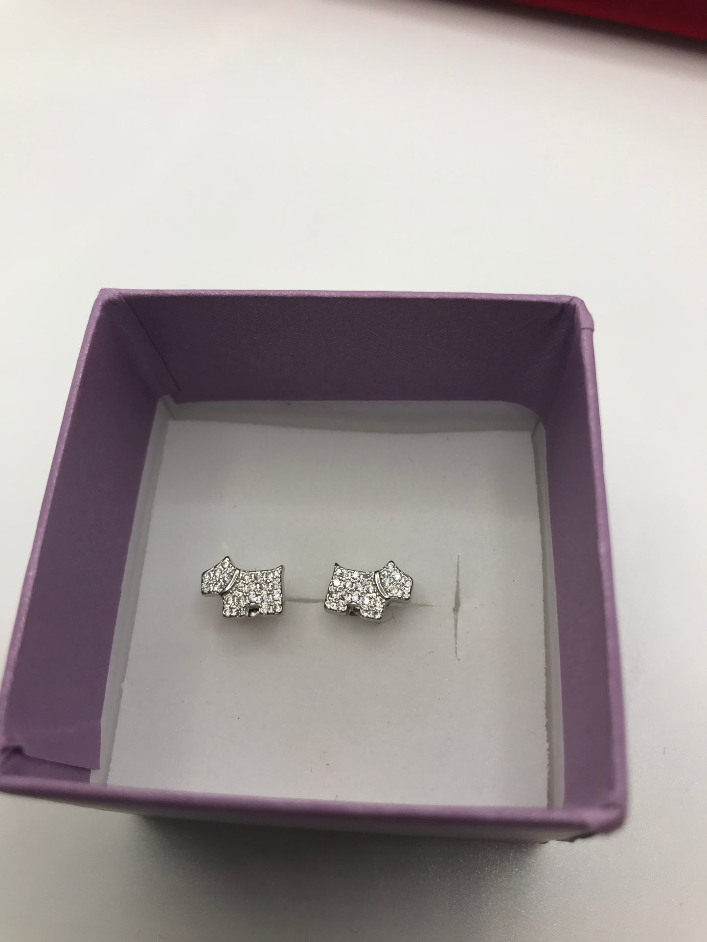 925 sterling silver dog earrings