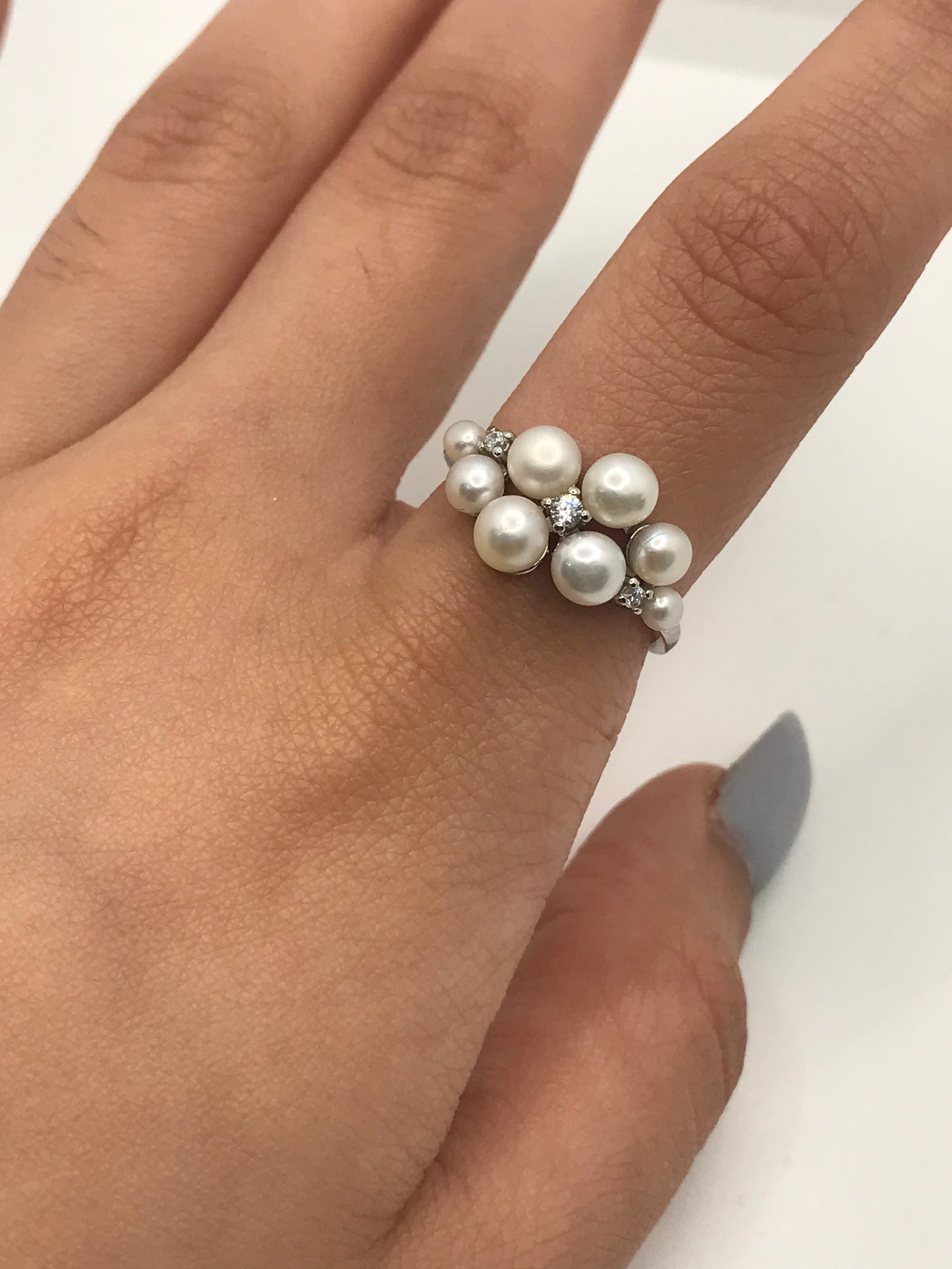 925 Sterling Silver pearl ring – 7Jewelry