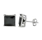 Sterling silver stud(black square)