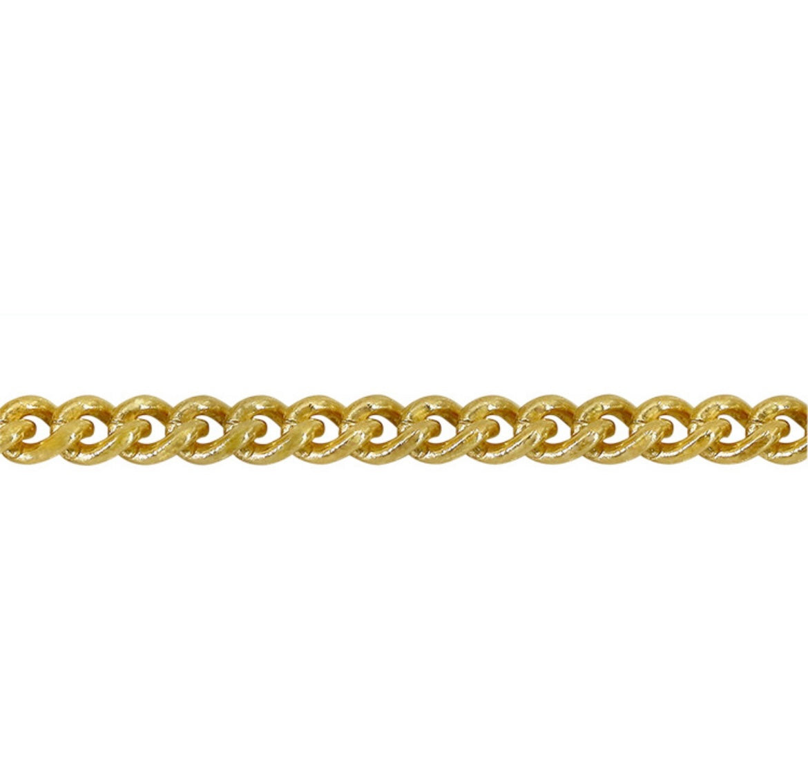 Real silver gold filled curb anklet