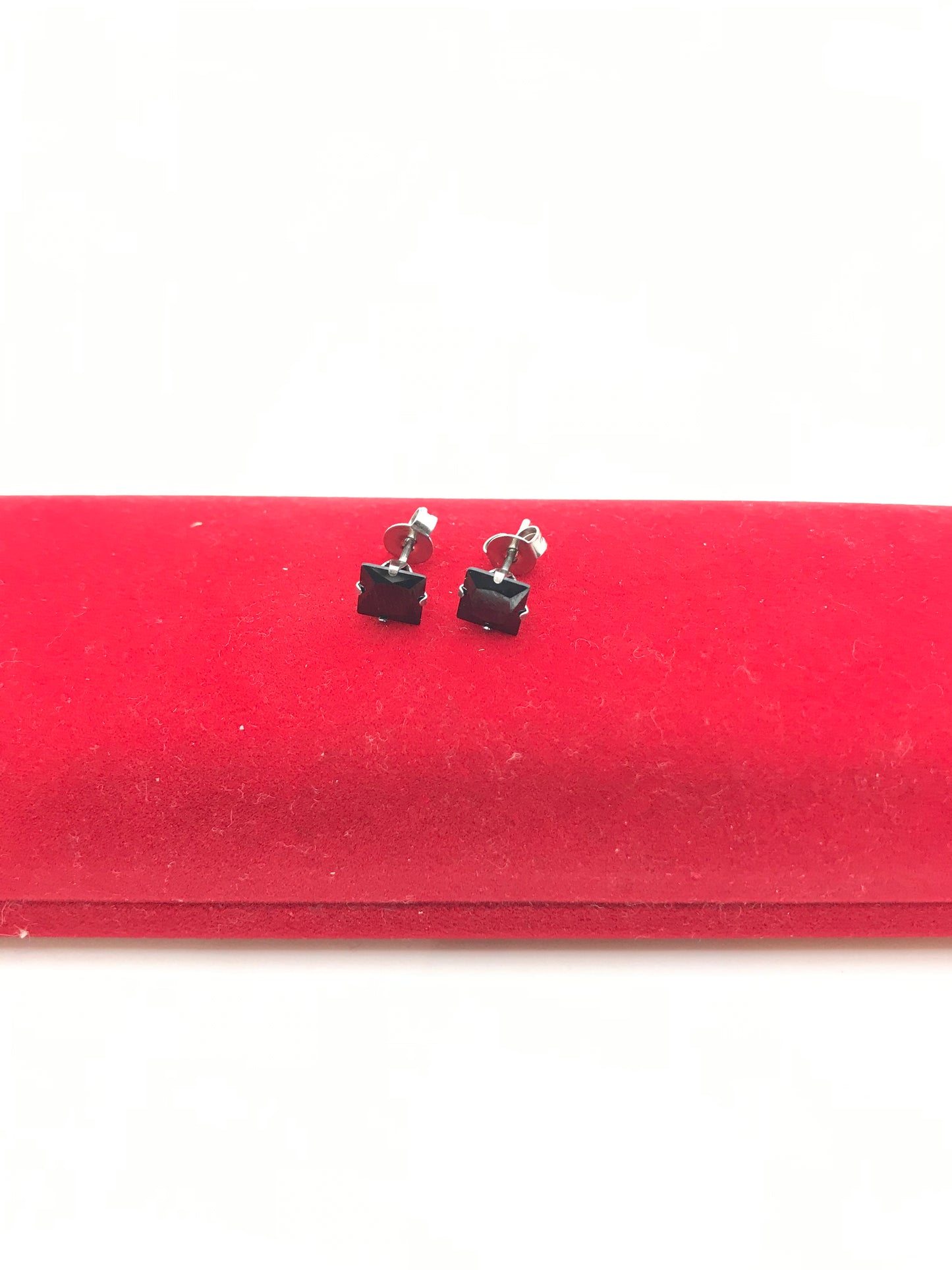 Stainless steel square black stud