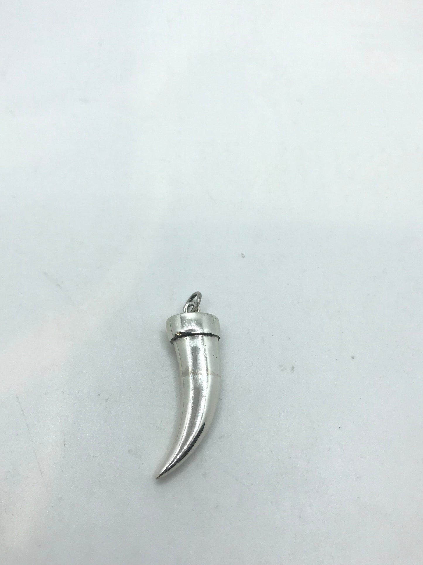 Real silver tiger nail pendant