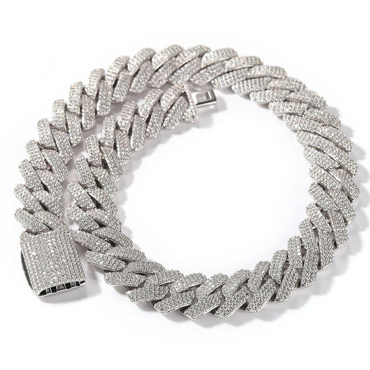 Chaîne à maillons cubains Iced Out de 19 mm