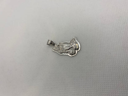 Sterling silver praying hand pendant