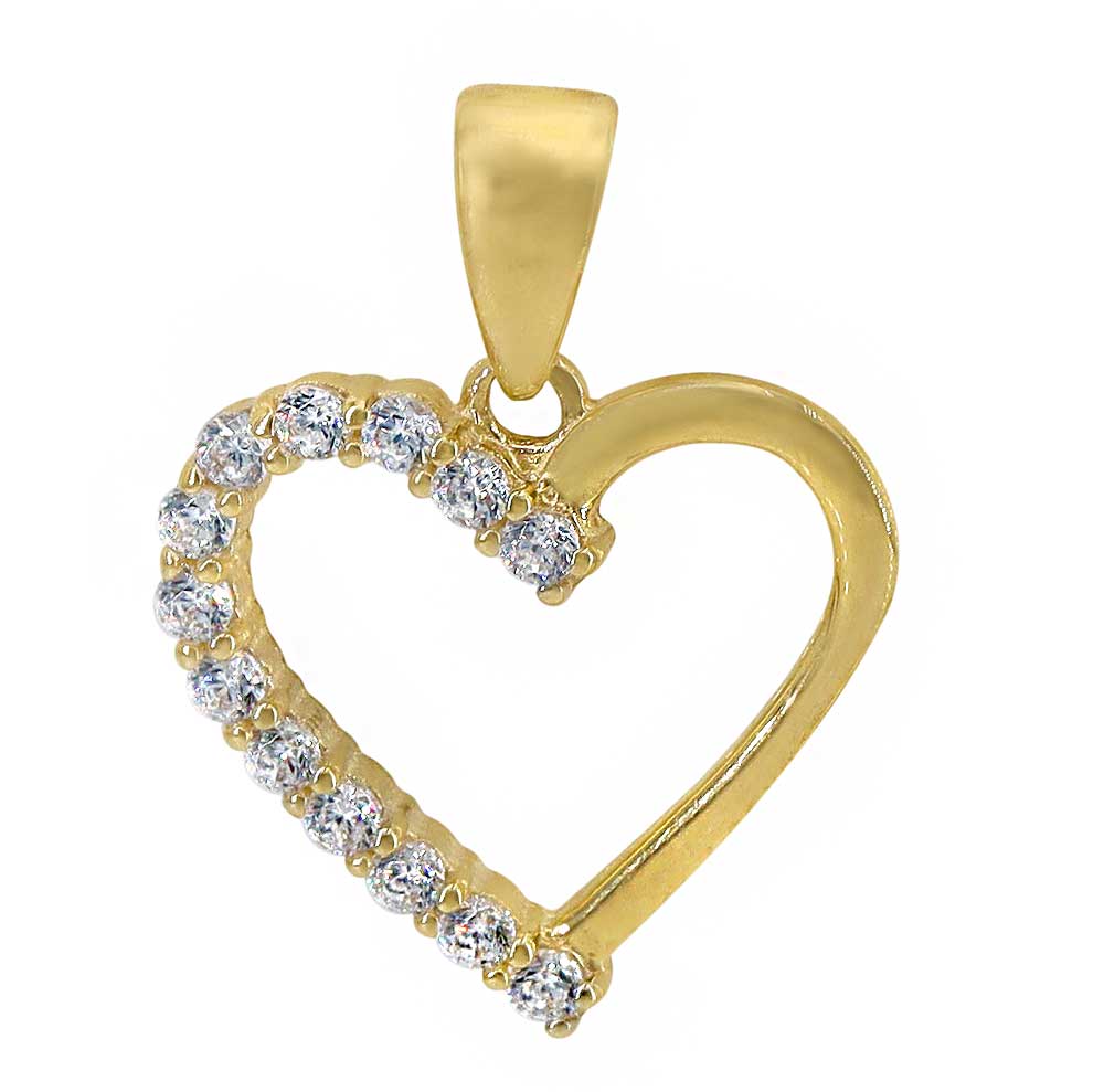 10k gold heart pendant