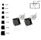 Sterling silver stud(black square)