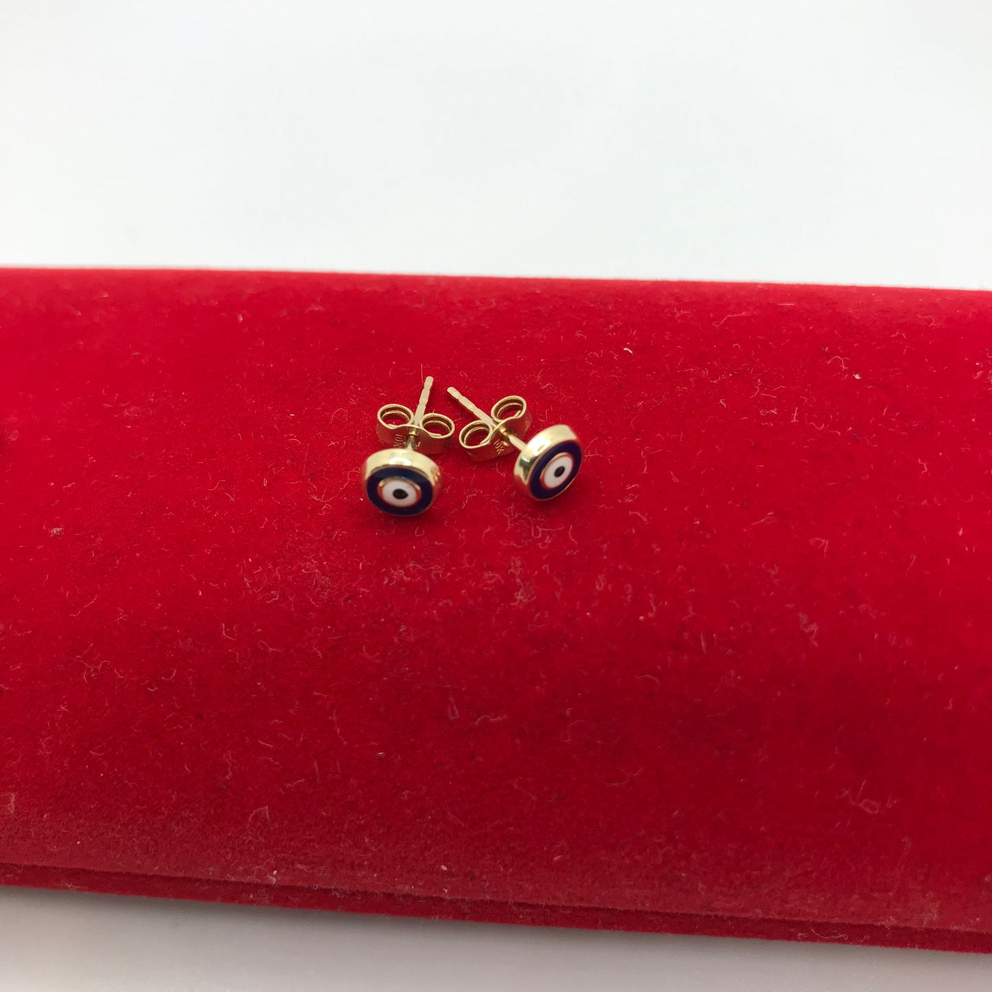 10k gold evil eye studs