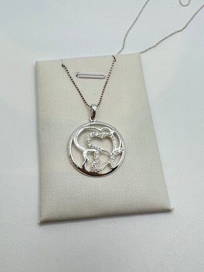 Collier papillon en argent véritable