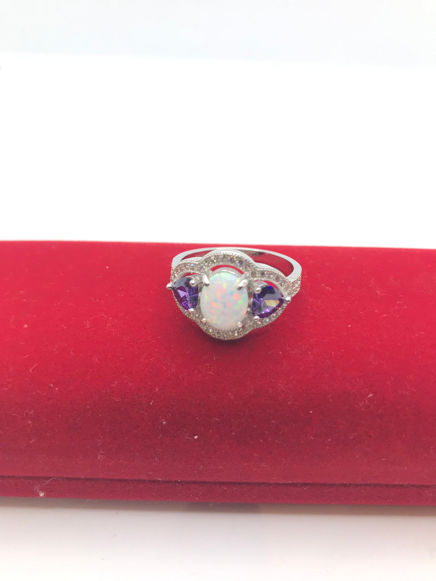 925 Sterling Silver Opal Ring