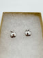 Real silver apple stud earrings