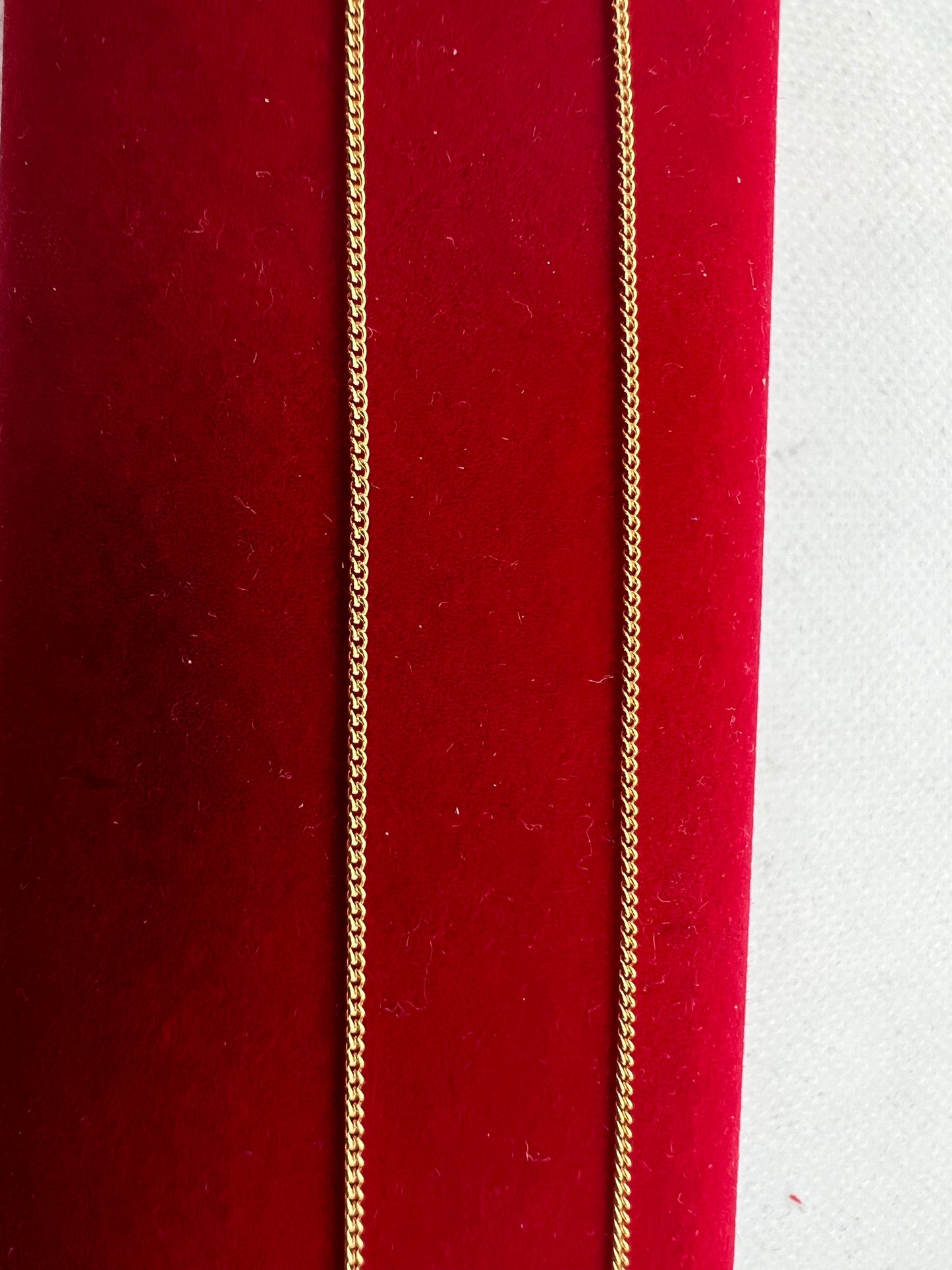 Real silver gold filled curb anklet