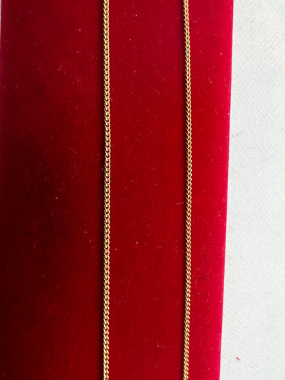 Real silver gold filled curb anklet