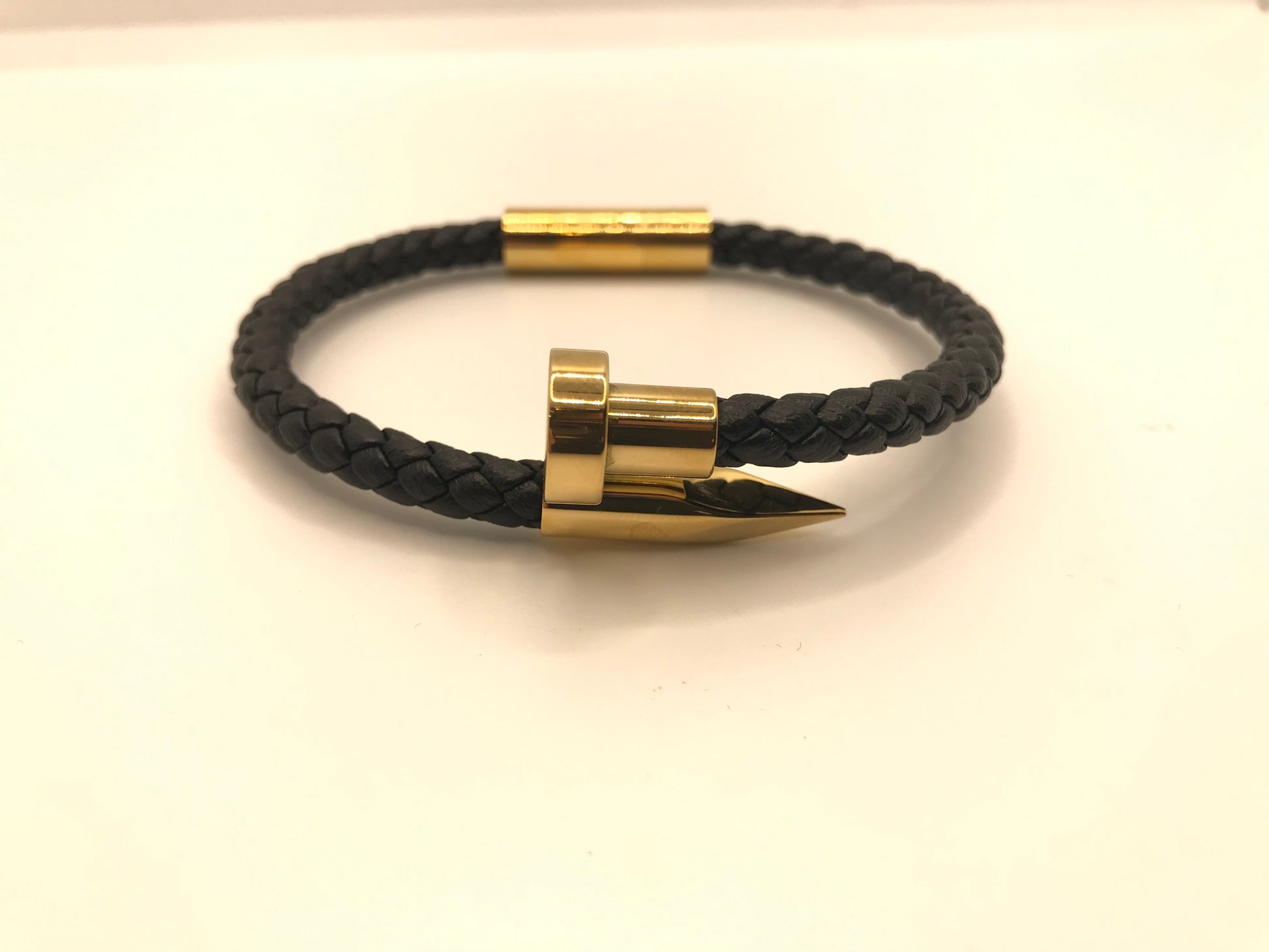 Leather 2025 nail bracelet
