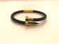 Nail design leather bracelet