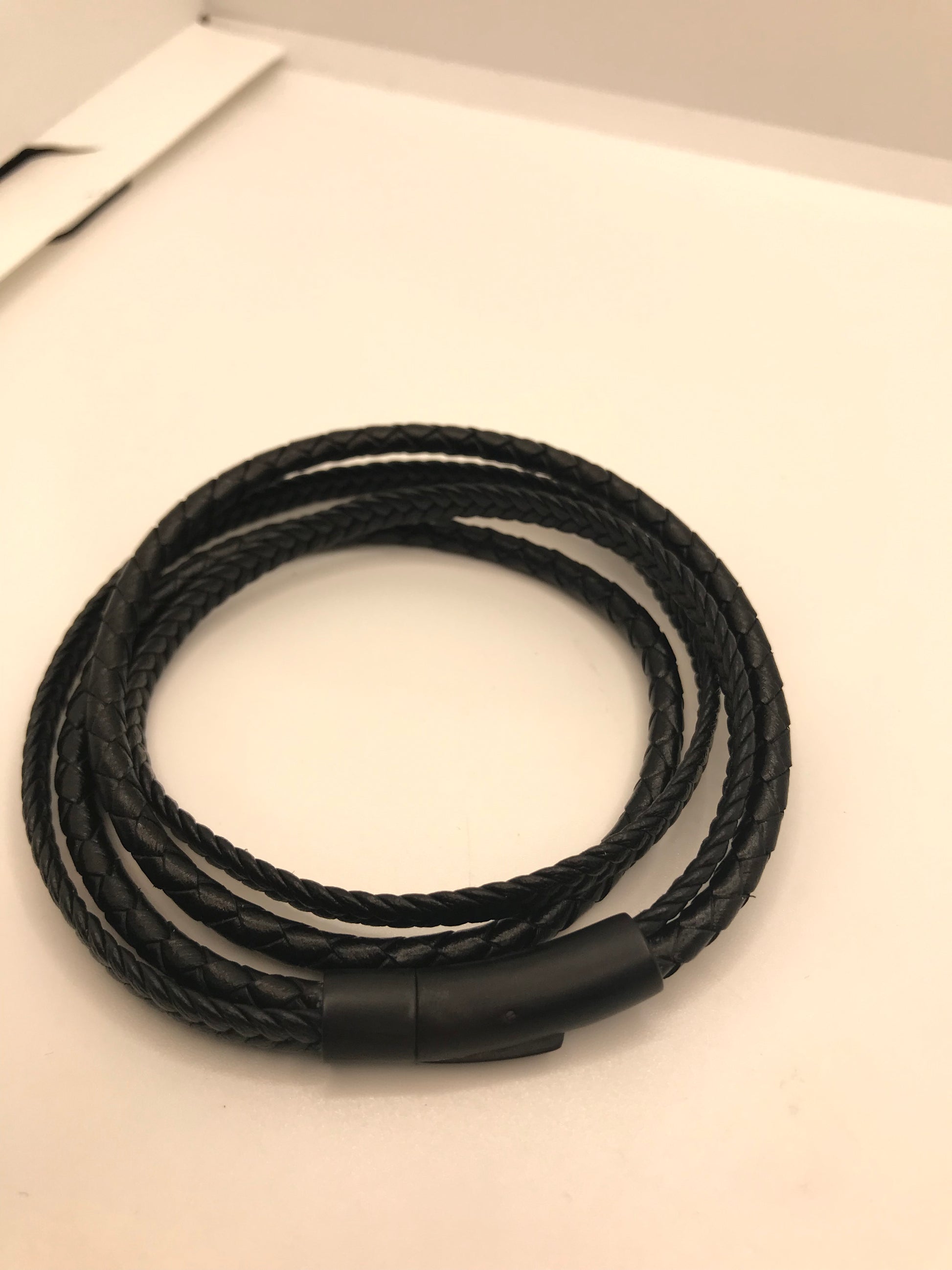 Rope style leather bracelet
