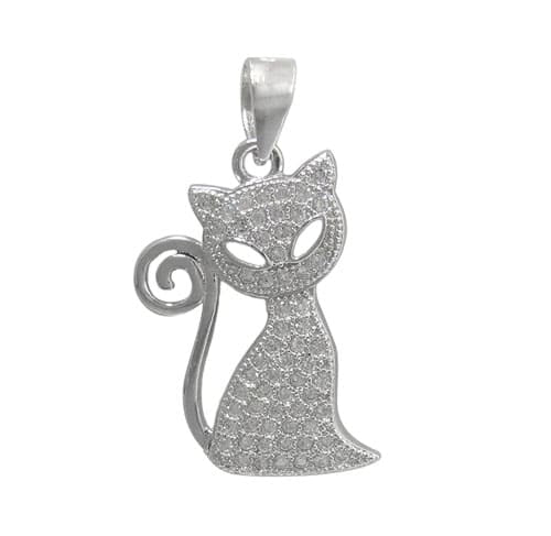 Real silver kitty necklace