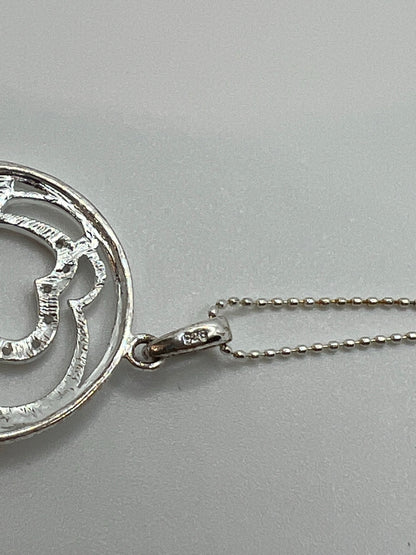 Collier papillon en argent véritable