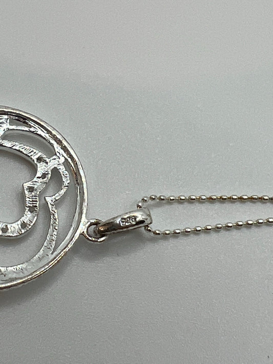 Collier papillon en argent véritable