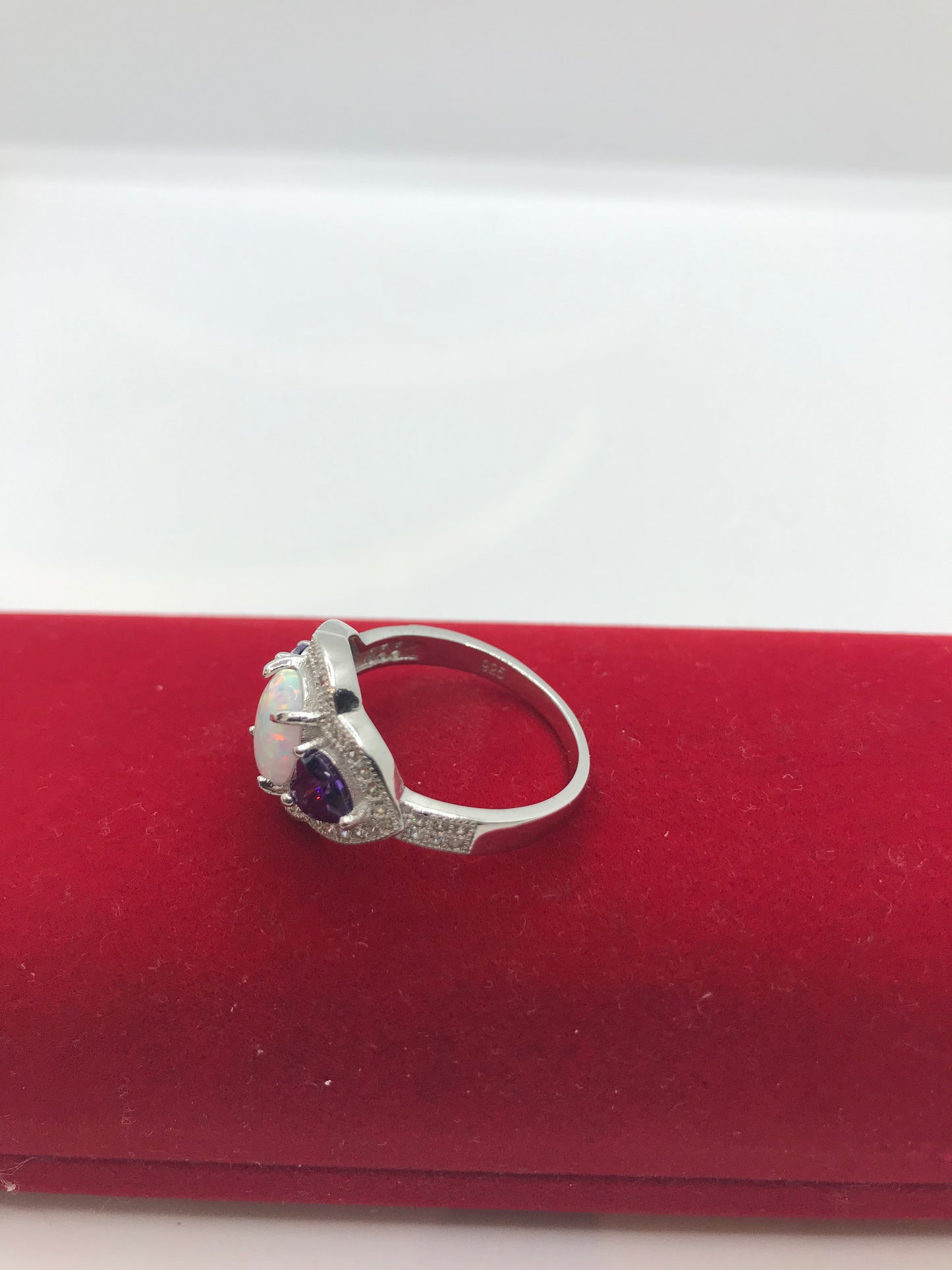 925 Sterling Silver Opal Ring