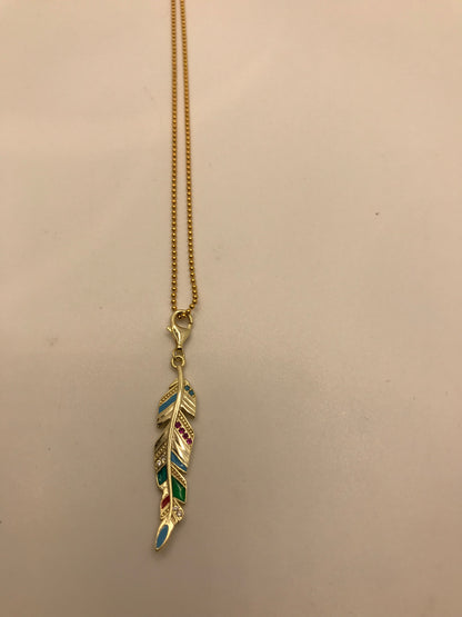 Real silver leaf necklace