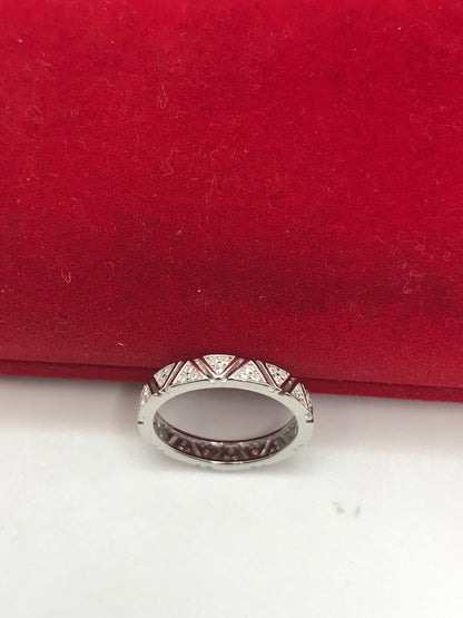 Sterling silver triangle band ring