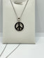 Real silver peace sign necklace