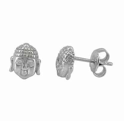 Boucles d'oreilles à tige Bouddha en argent sterling