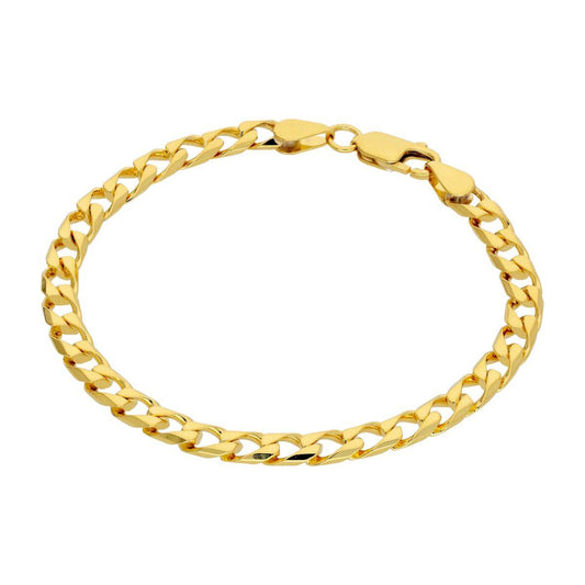 Bracelet à maillons gourmette plaqué or