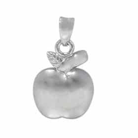 Real silver apple pendant