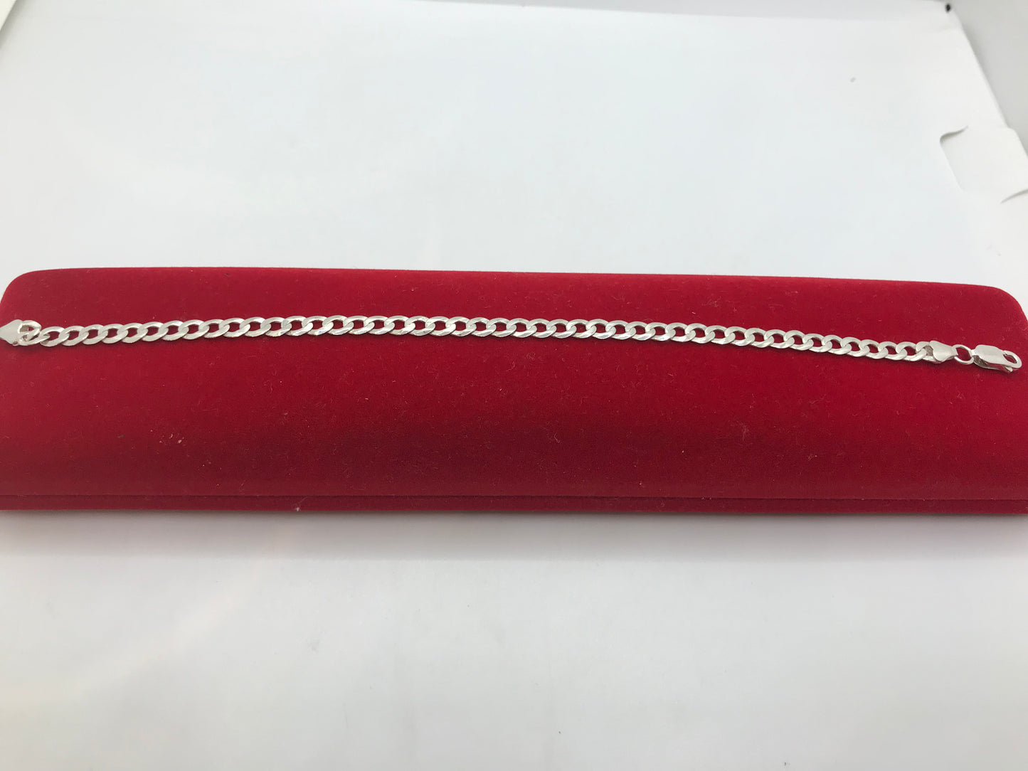 Sterling silver curb bracelet
